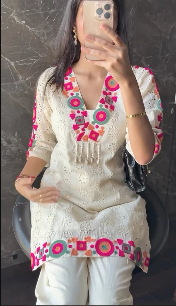 Rivaan pure cotton chiffali cord-set for women