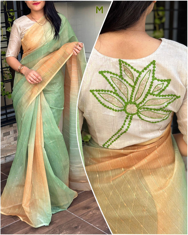 Lable mishwa presents lurex linen organza Saree