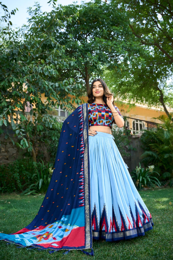 Label Mishwa Presents The lightweight yet luxurious Tussar silk fabric ensures comfort and elegance, making this lehenga choli a must-have for every fashion connoisseur