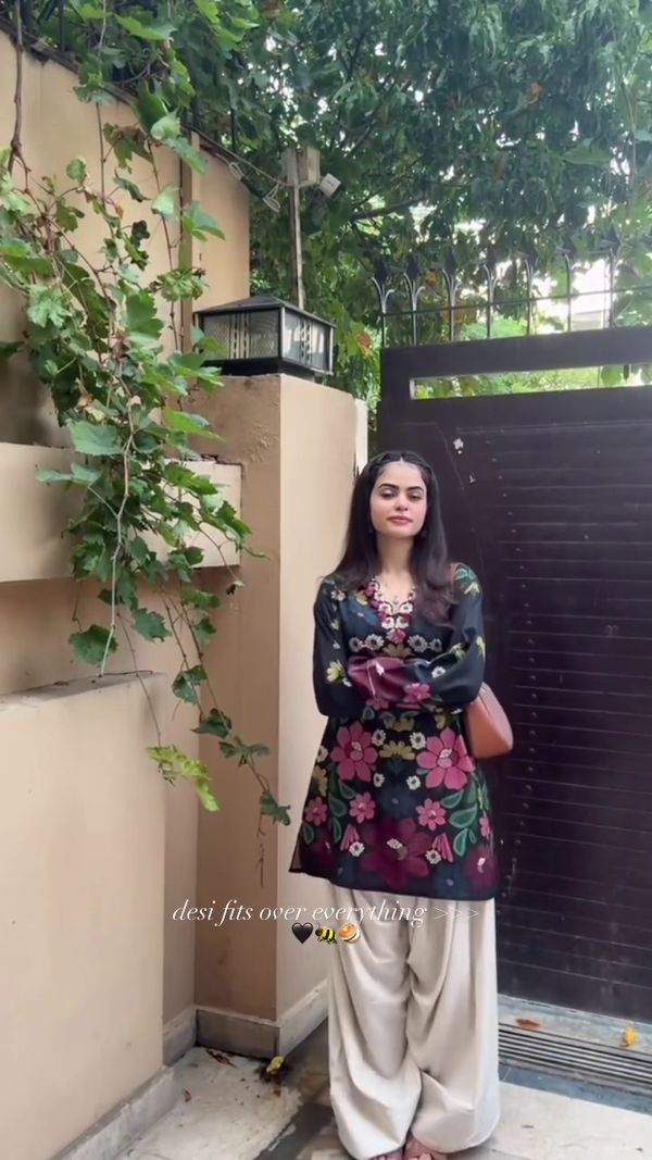 Samira Black farshi salwar set for women