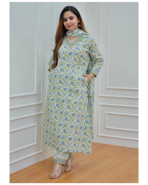 Lable mishwa afghani floral suit set for women.